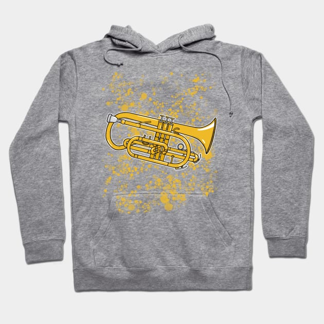 Cornet Teacher Cornetist Brass Musician Hoodie by doodlerob